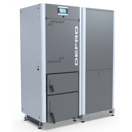 Kocioł z podajnikiem Defro gamma 10 kW prawy