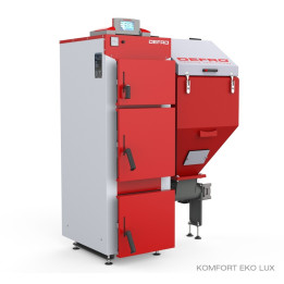 Kocioł z podajnikiem Defro komfort EKO LUX 15KW lewy