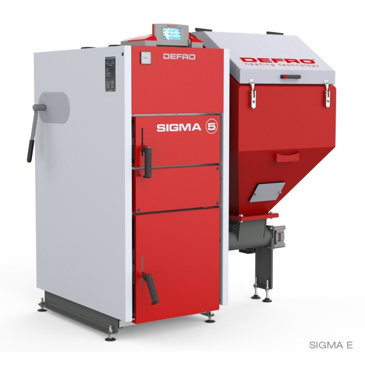 Kocioł z podajnikiem Defro sigma E 36KW lewy