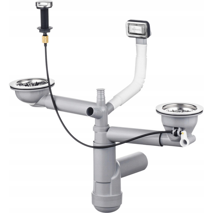 SYFON DO ZLEWOZMYWAKA GRANITOWEGO 1.5- I 2-KOMOROWEGO - SPACE-SAvER STAL ZXY 9912