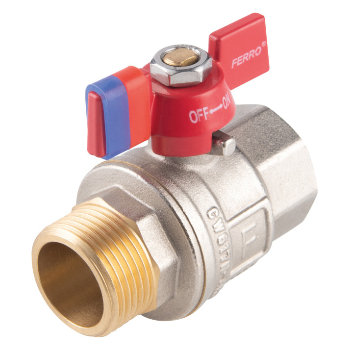 Zawór kulowy gw-gz z motylkiem, 1", f-power – Ferro