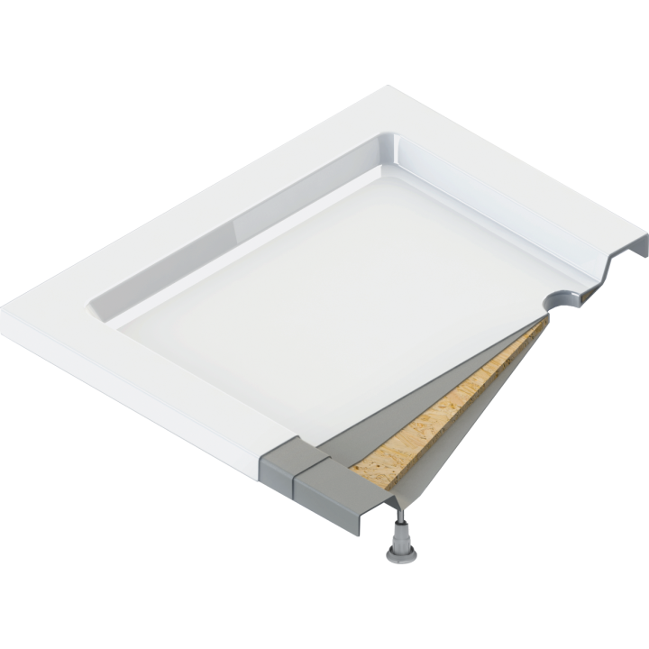 BRODZIK AKRYLOWY PÓłOKRĄGłY 90 CM BIAłY KGJ 053B
