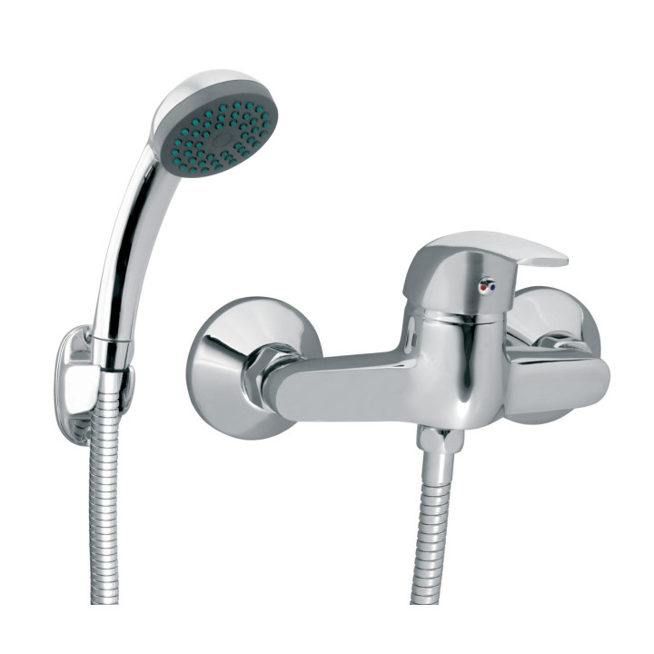 Vasto bateria natryskowa z zestawem natryskowym, chrom – Ferro