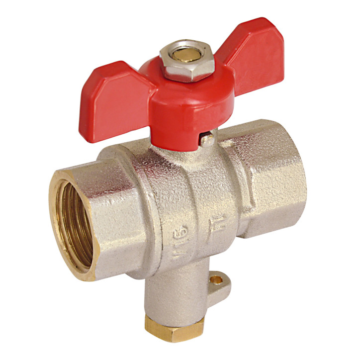Trójnik z zaworem kulowym 1-2" – Ferro