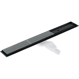 Odpływ liniowy podłogowy 90 cm - odwracalny nero KOS N09D