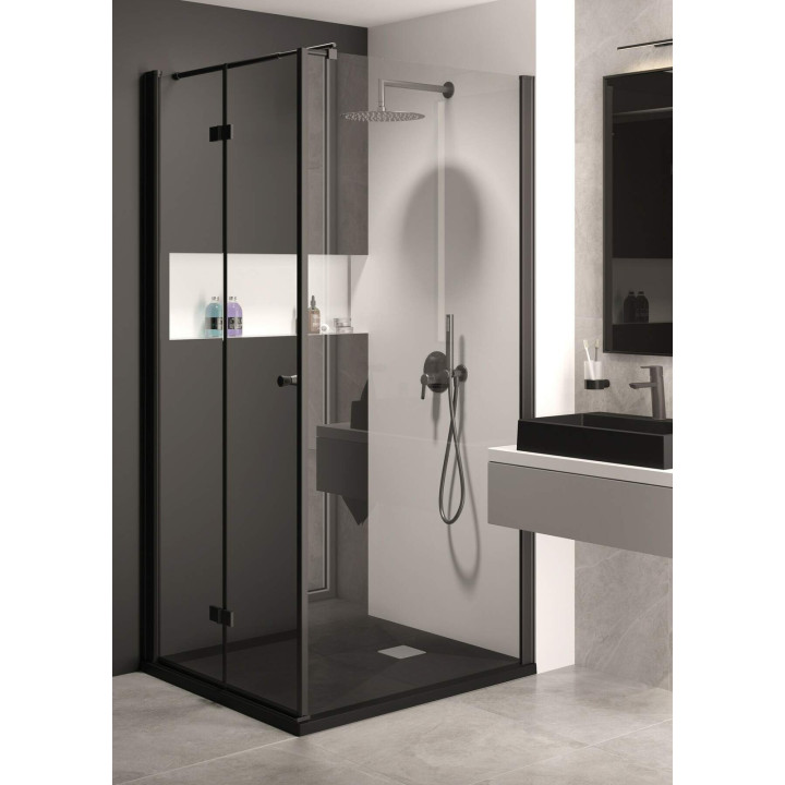 BRODZIK GRANITOWY PROSTOKĄTNY 100X80 CM NERO KQR N46B
