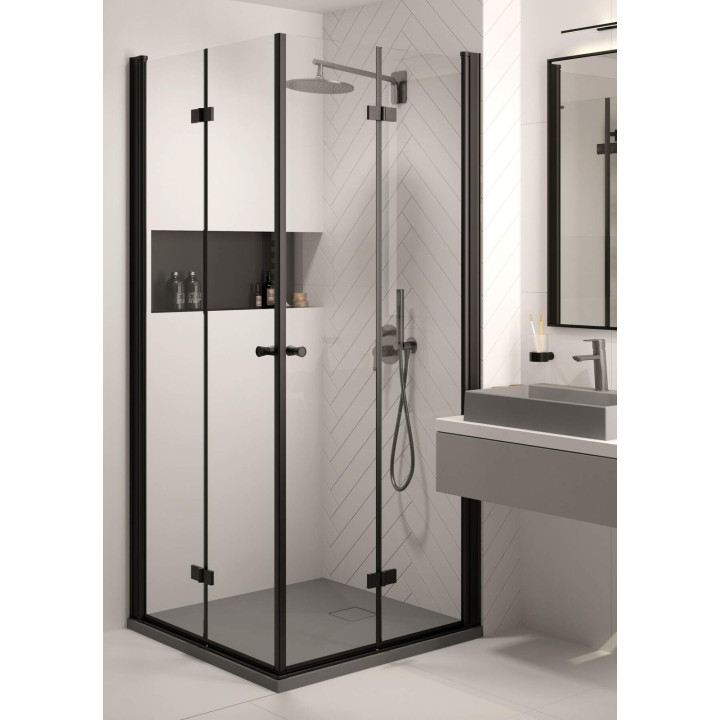 Brodzik granitowy prostokątny 120X90 cm szary metalik KQR S43B