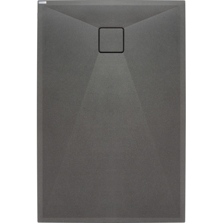 BRODZIK GRANITOWY PROSTOKĄTNY 100X90 CM ANTRACYT METALIK KQR T45B