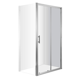 DRZWI PRYSZNICOWE WNĘKOWE 100 CM - PRZESUWNE CHROM KTC 010P