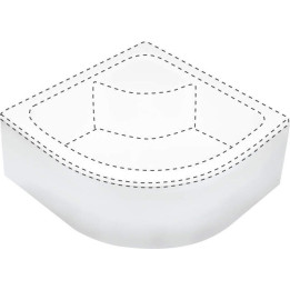 Osłona brodzika półokrągła 90X90 cm biały KTD 041O – Deante
