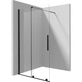 ŚCIANKA PRYSZNICOWA WALK-IN 100 CM - PRZESUWNA NERO KTJ N30R
