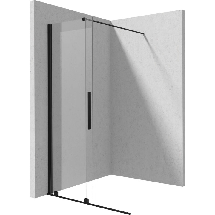 ŚCIANKA PRYSZNICOWA WALK-IN 100 CM - PRZESUWNA NERO KTJ N30R