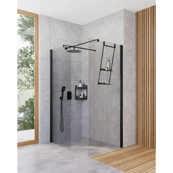 ŚCIANKA PRYSZNICOWA / WALK-IN SYSTEMU KERRIA PLUS 100 CM NERO KTS N30P