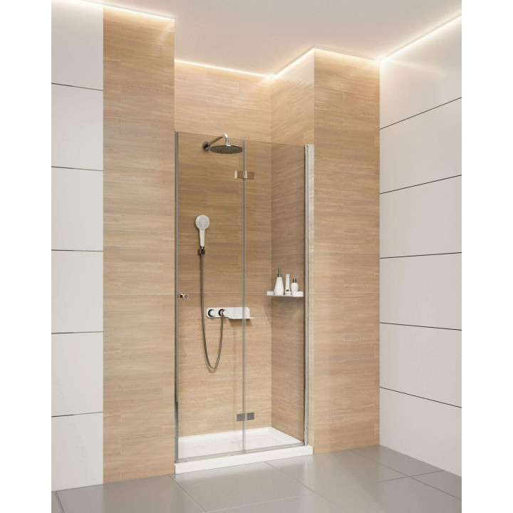 Drzwi prysznicowe systemu kerria plus 90 cm - składane chrom