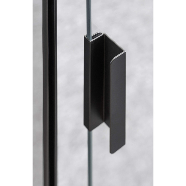 DRZWI PRYSZNICOWE SYSTEMU KERRIA PLUS 80 CM - SKłADANE NERO KTSXN42P