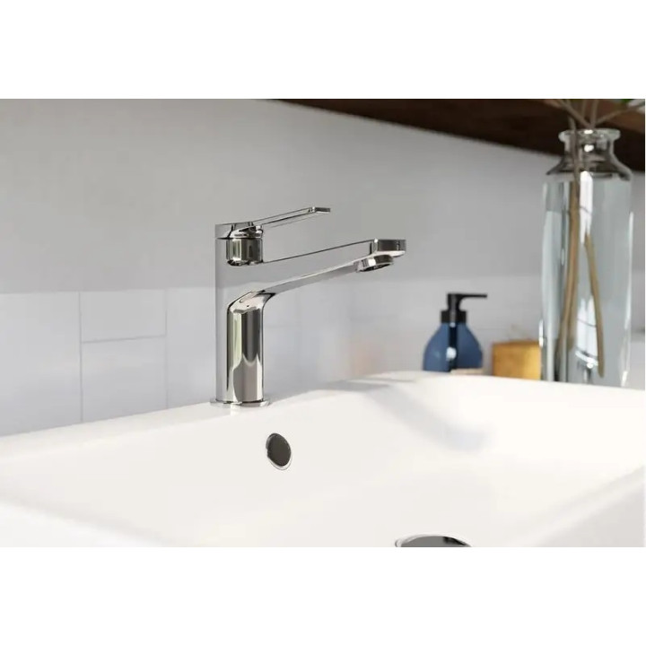 STRATOS BATERIA UMYWALKOWA STOJĄCA, KOREK METALOWY CLICK-CLACK, CHROM