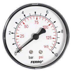 MANOMETR 63 MM 1-4" AKSJALNY 0-10 BAR
