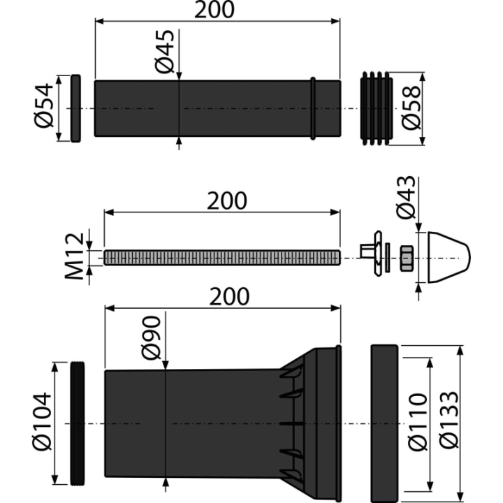 Zestaw podłączeniowy – Alcadrain