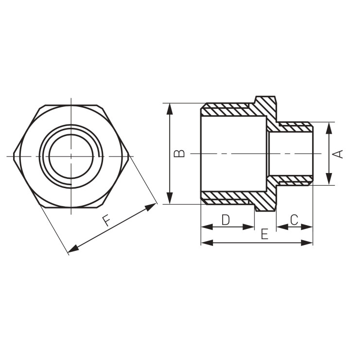 Nypel redukcyjny mosiężny 1-2" X 1-4" chromowany – Ferro
