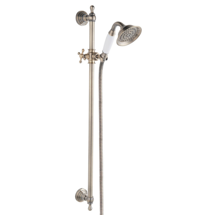 RETRO ZESTAW NATRYSKOWY PRZESUWNY 1-FUNKCYJNY, STARY BRĄZ