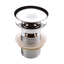 KOREK DO UMYWALKI LUB BIDETU - Z PRZELEWEM CHROM NHC 010B