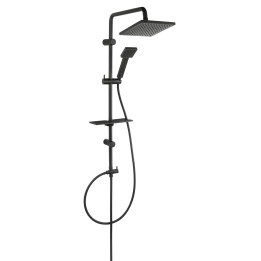 Squerto LUX black zestaw natryskowy z deszczownią, czarny – Ferro