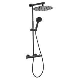 Trevi black zestaw natryskowy z baterią termostatyczną TRV7U-BL
