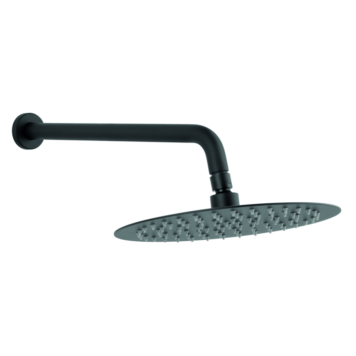 ZESTAW NATRYSKOWY Z DESZCZOWNIĄ 250MM SLIM, CZARNY