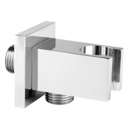 Przyłącze kątowe do węża natryskowego z uchwytem 1/2",CHROM