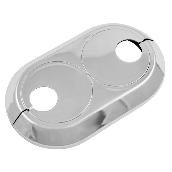 Rozeta grzejnikowa podwójna 18 mm, chromowana – Ferro
