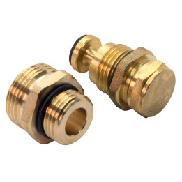Zestaw do rozdzielacza 42 mm: zawór odcinający, nypel 1-2"X3-4"