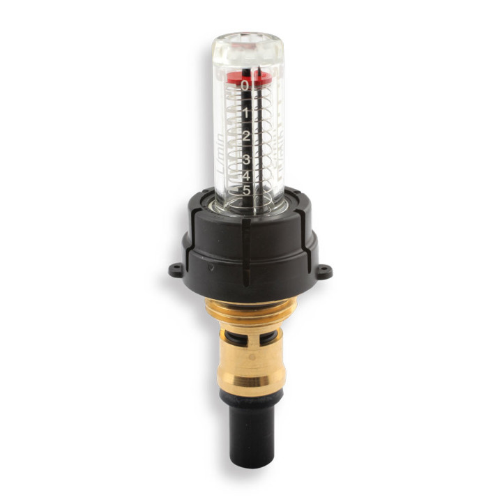 Przepływomierz (rotametr) do rozdzielacza 1-2", 0-5 l/min, glikol
