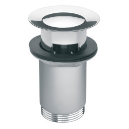 Zawór spustowy z przelewem, click-clack, 5/4", chrom – Ferro