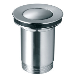 Zawór spustowy z przelewem, click-clack, 5/4", nikiel