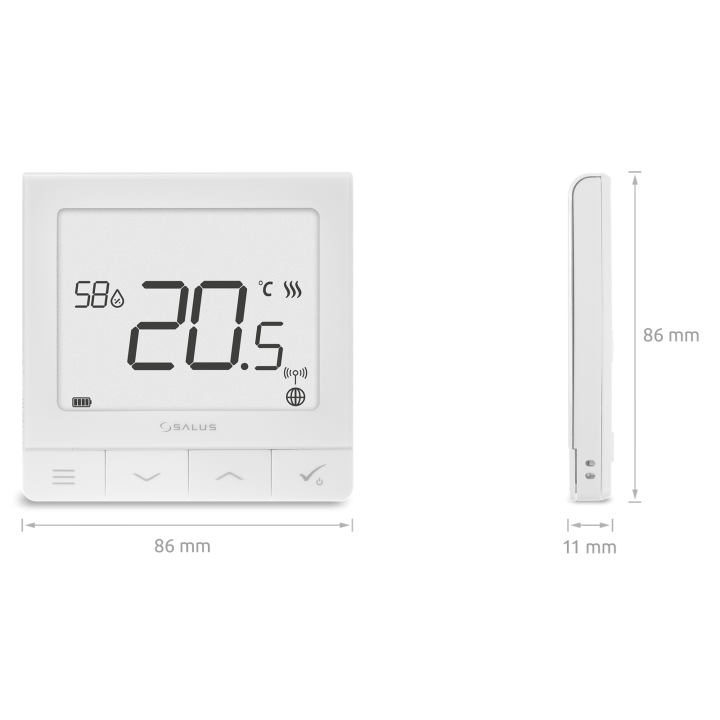 Regulator temperatury z czujnikiem wilgotności, akumulatorowy