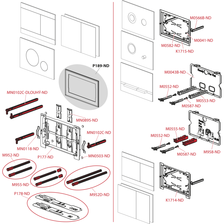 Przycisk sterujący, szkło czarne, do systemów podtynkowych, od