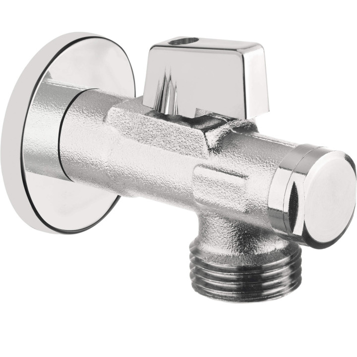 Zawór kulowy do podłączenia pralki LUB zmywarki 1/2" - 3/4" chrom
