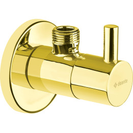 Zawór kątowy z głowicą ceramiczną 1/2" - 3/8" - okrągły złoty VFA