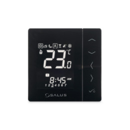 Programowany, elektroniczny regulator temperatury, czarny