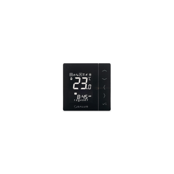 Programowany, elektroniczny regulator temperatury, czarny