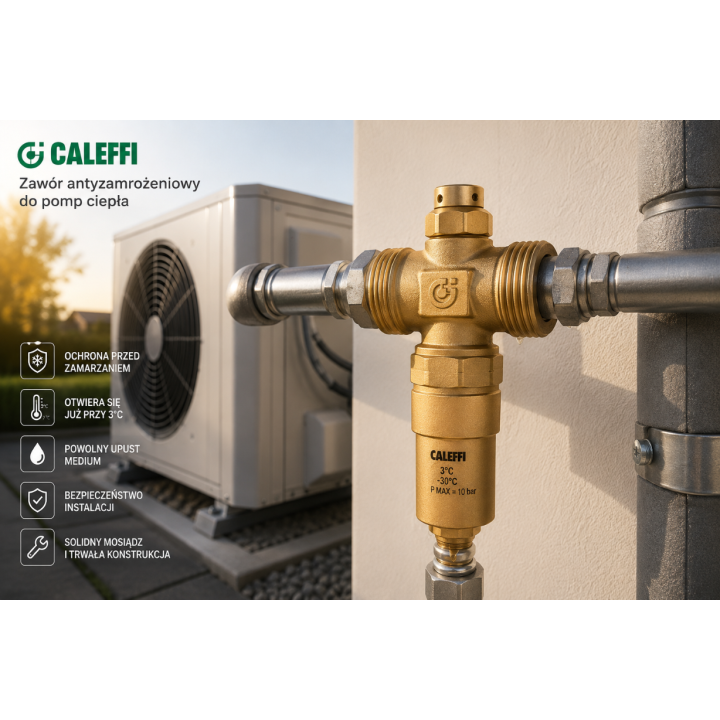Caleffi zawór antyzamrożeniowy pomp ciepła 1 1/4'' 108701