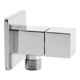 QUADRO ZAWÓR KĄTOWY PODłĄCZENIOWY G1-2 X 3-8, CHROMOWANY