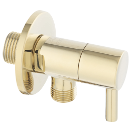 Rotondo zawór kątowy podłączeniowy 1/2"X1/2", złoty – Ferro
