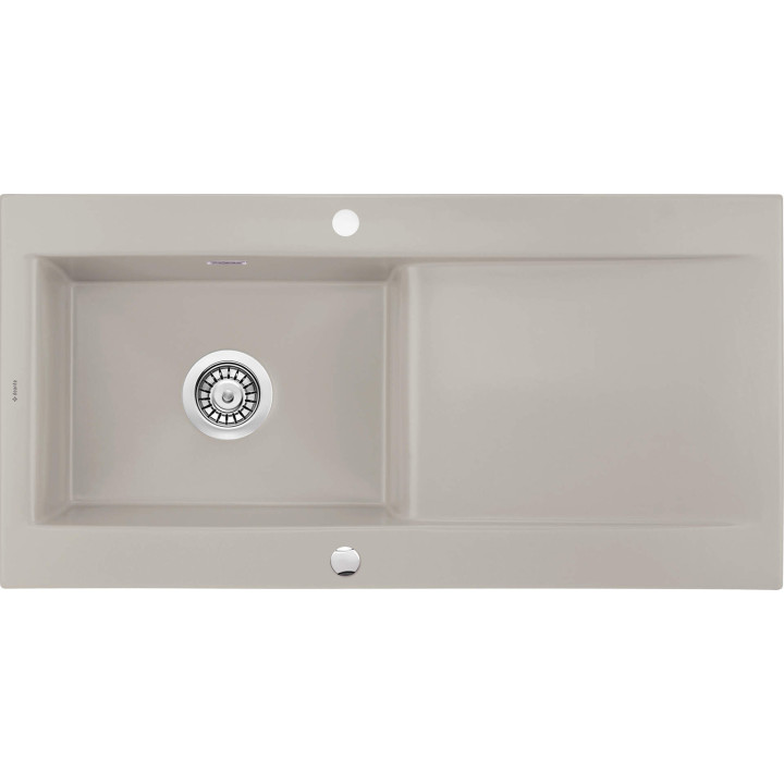 Zlewozmywak ceramiczny 1-KOMOROWY z ociekaczem cappuccino stal
