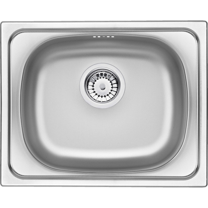 ZLEWOZMYWAK STALOWY 1-KOMOROWY DEKOR STAL ZEU 310A