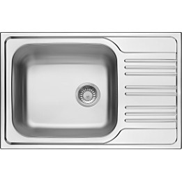 Zlewozmywak stalowy 1-KOMOROWY z ociekaczem dekor stal ZEX 311B