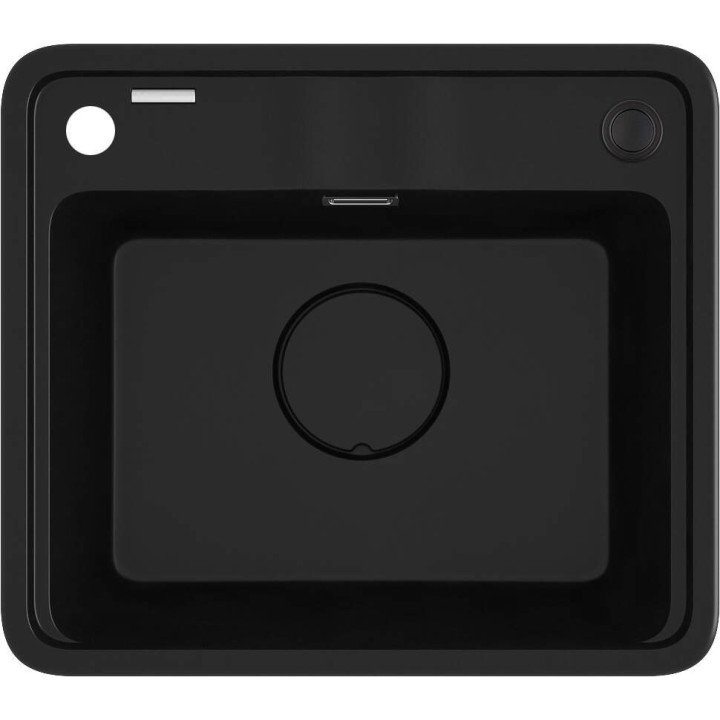 ZLEWOZMYWAK GRANITOWY 1-KOMOROWY NERO NERO ZKM N103