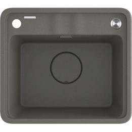 ZLEWOZMYWAK GRANITOWY 1-KOMOROWY SZARY METALIK STAL ZKM T103