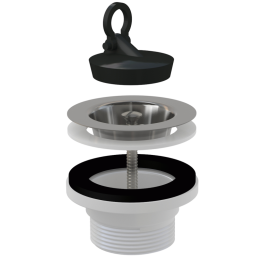 Spust zlewozmywaka 6/4", sitko nierdzewne DN70 – Alcadrain