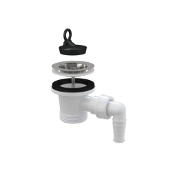 Stalowy odpływ zlewozmywaka DN70 z przyłączem 6/4 i kratką INOX